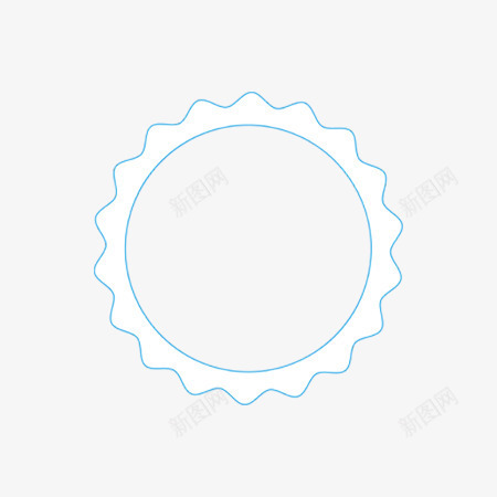蓝色边框圆环背景元素png免抠素材_新图网 https://ixintu.com 背景元素 背景边框 蓝色背景 蓝色边框 边框背景