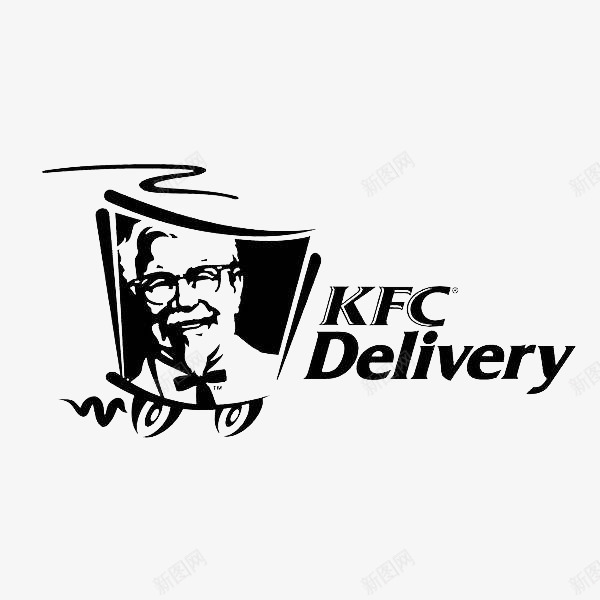 黑色肯德基外送标志png免抠素材_新图网 https://ixintu.com KFC 全家logo 全家桶 外卖 外送 快递 快餐 标志 美食 肯德基 肯德基标志