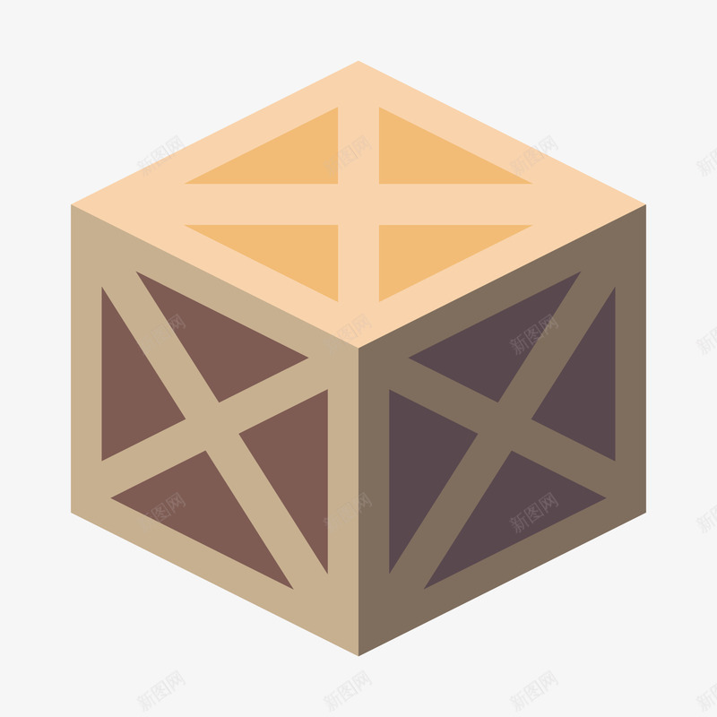 灰色立体箱子元素矢量图图标ai_新图网 https://ixintu.com 卡通图标 快递 扁平化 灰色 物流 立体 箱子 纹理 装饰 矢量图