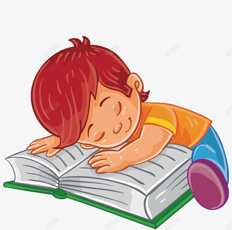 看书的小孩矢量图eps免抠素材_新图网 https://ixintu.com 书本 卡通 学校 小孩 小孩PNG矢量图 小孩免扣PNG图 手绘 矢量小孩 矢量图