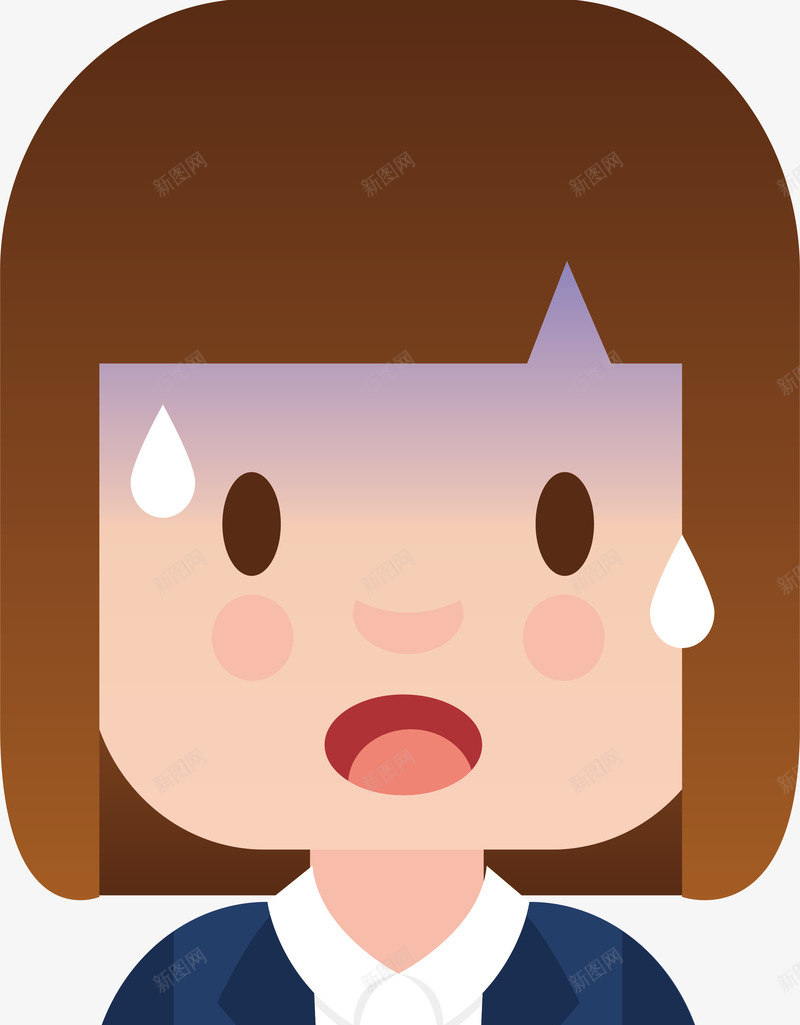 紧张的商务女子矢量图ai免抠素材_新图网 https://ixintu.com 人物 创意 卡通 商务女孩 女孩设计 紧张 矢量图