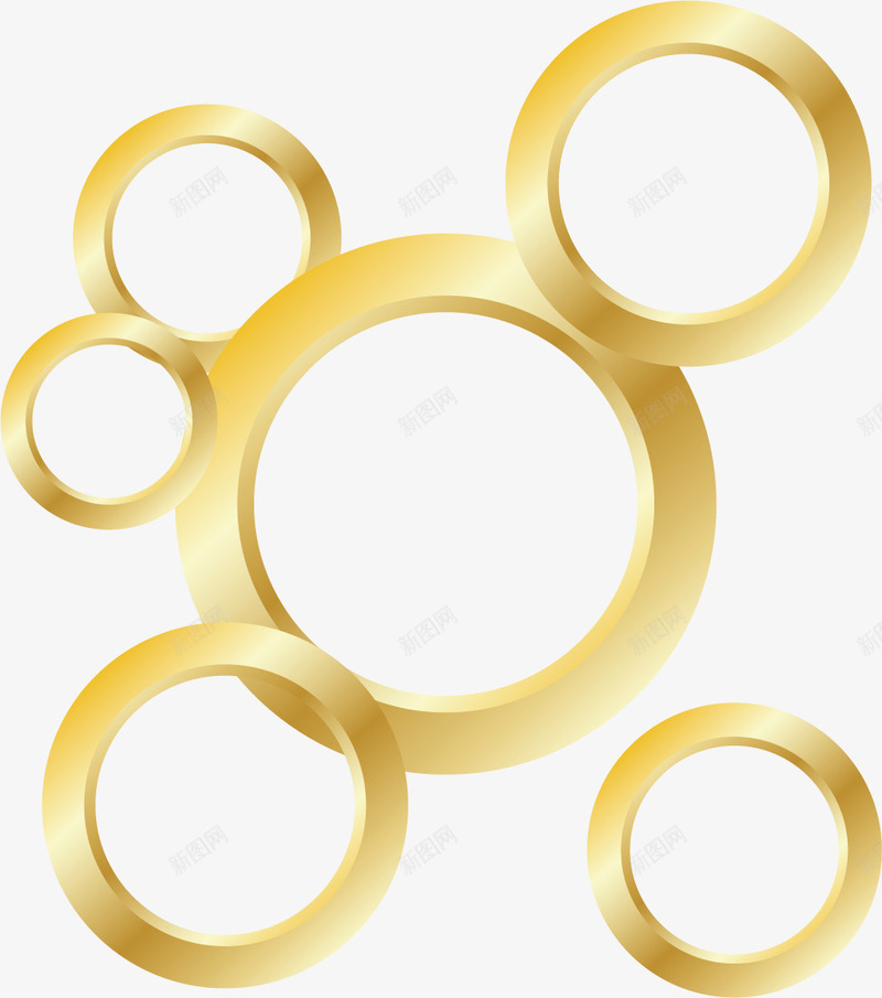 金色圆环矢量图ai免抠素材_新图网 https://ixintu.com PPT 圆环 矢量素材 素材 金色 矢量图