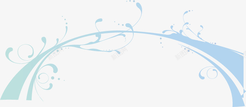 潮流花朵半圆png免抠素材_新图网 https://ixintu.com 枝叶 渐变 蓝色