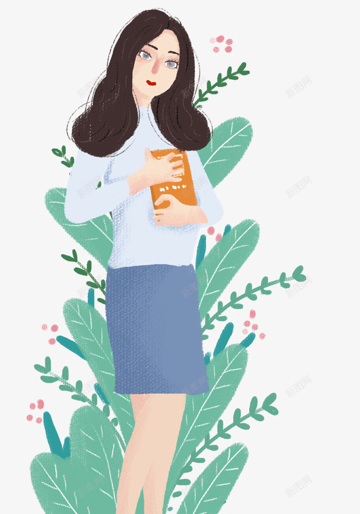 手绘世界读书日装饰插图女孩清新png免抠素材_新图网 https://ixintu.com 世界读书日 大学生读书 女孩 手绘 手绘世界读书日装饰插图女孩清新插画免费下载 插画 清新 装饰插图