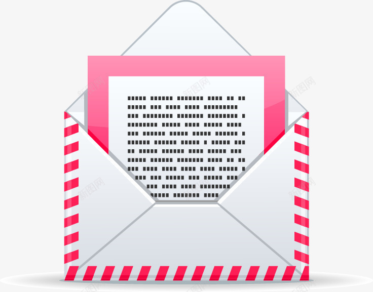 手绘白色信封条纹信纸png免抠素材_新图网 https://ixintu.com 信封 信纸 手绘 条纹 白色