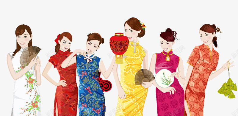 卡通风格旗袍美女简笔画png免抠素材_新图网 https://ixintu.com 卡通风格 彩绘 旗袍 简笔画 简笔画美女 美女 装饰图案