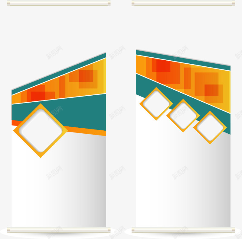 精美易拉宝图标png_新图网 https://ixintu.com x展架 企业宣传 圆环背景 易拉宝版式 精美易拉宝