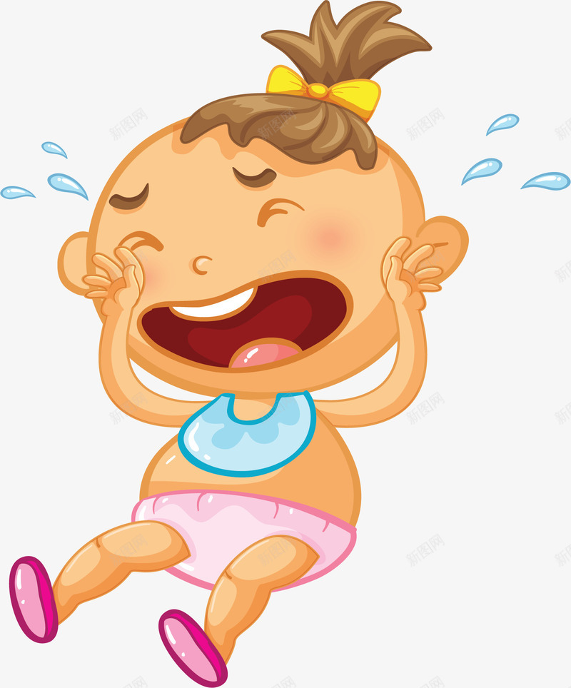 哇哇大哭的卡通婴儿矢量图ai免抠素材_新图网 https://ixintu.com 卡通婴儿 可爱婴儿 哇哇大哭 哭泣的婴儿 婴儿 矢量png 矢量图