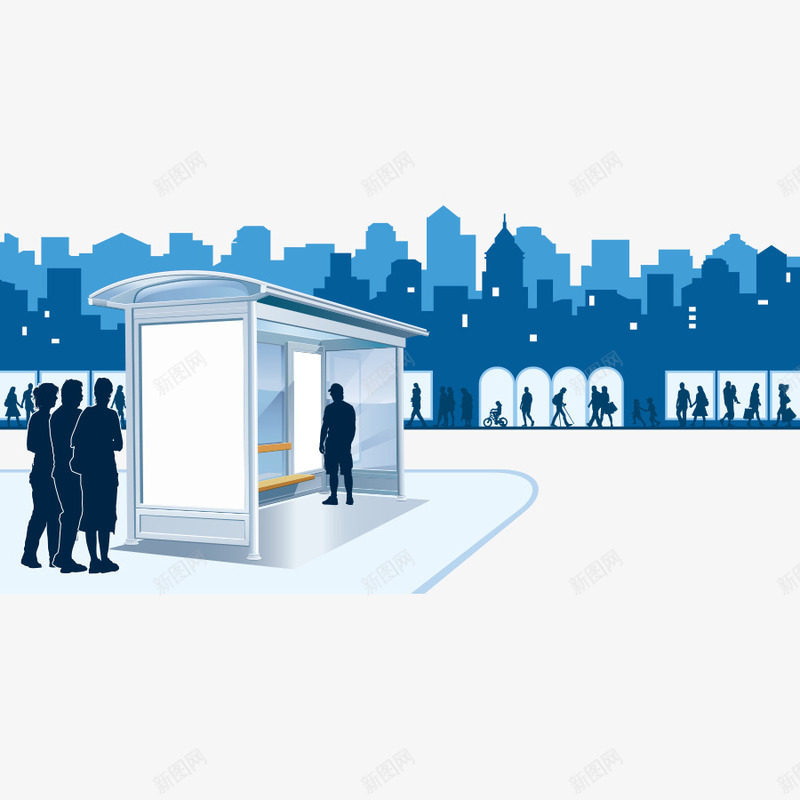 城市背景都市人生活图png免抠素材_新图网 https://ixintu.com 人群 路边 都市 高楼大厦