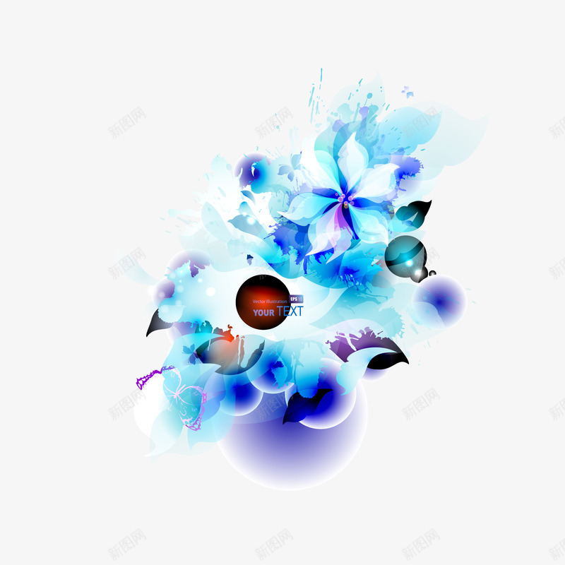 水墨梦幻花纹花朵png免抠素材_新图网 https://ixintu.com EPS 动感 幻花纹花朵 底纹 水墨梦 潮流 灿烂 白色 背景 花朵 花草 花草背景