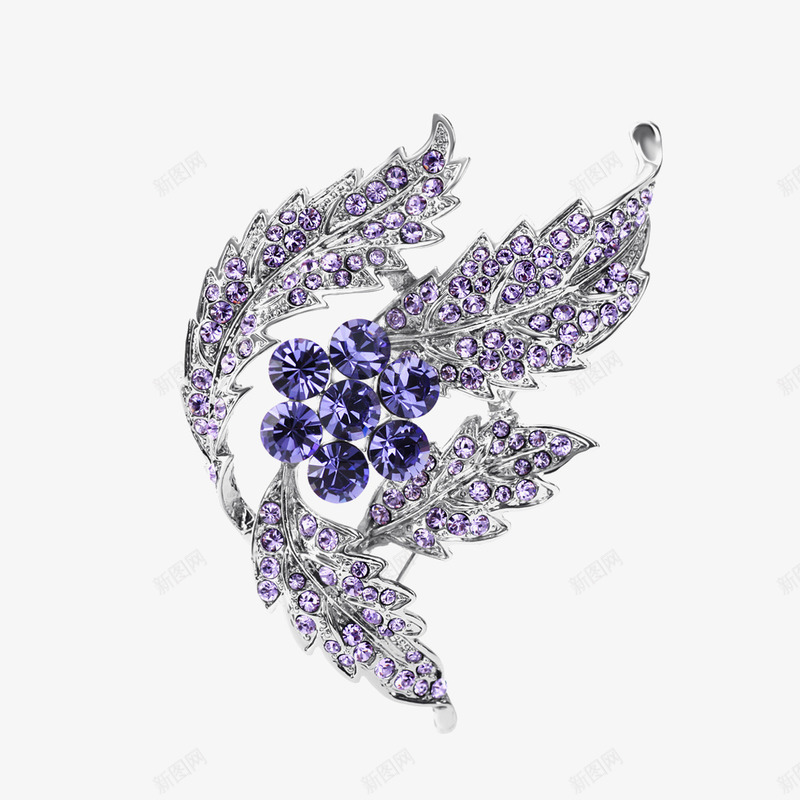 水晶胸针png免抠素材_新图网 https://ixintu.com 水晶 胸针 蓝色 衣领配饰