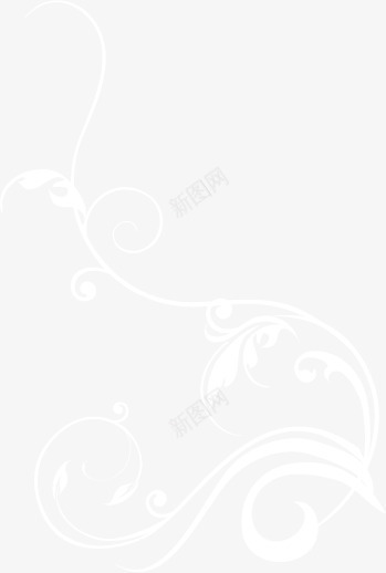 潮流花枝线矢量图ai免抠素材_新图网 https://ixintu.com 时尚 白色 装饰 矢量图