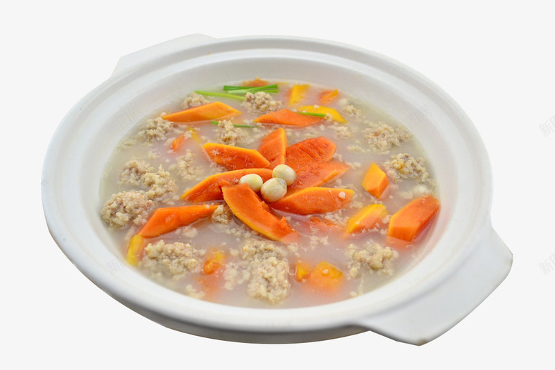 木瓜炖肉丸png免抠素材_新图网 https://ixintu.com 产品实物 木瓜炖肉丸 木瓜肉丸 粤菜 美食 美食摄影 肉丸炖湘莲
