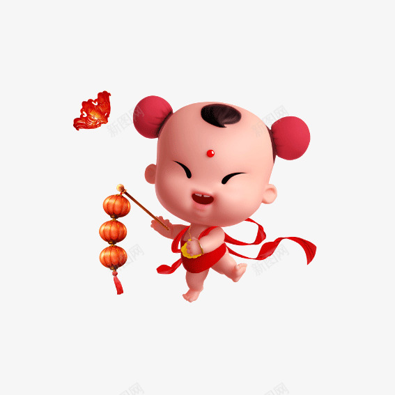 喜庆小娃娃png免抠素材_新图网 https://ixintu.com 小娃娃 庆典 装饰 过年