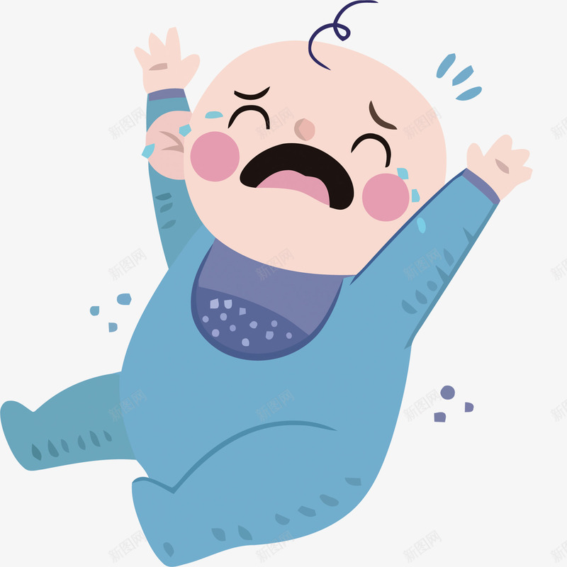 哭闹的婴儿png免抠素材_新图网 https://ixintu.com 哭闹 婴儿素材 矢量素材 素材