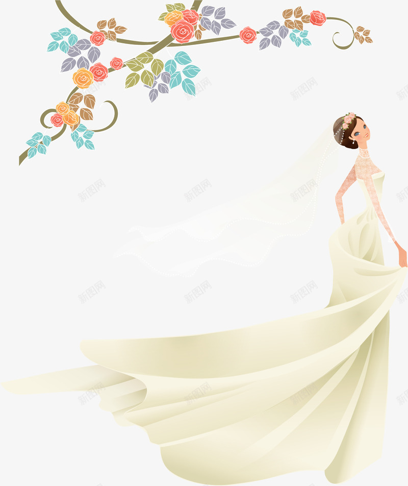 婚纱摄影海报元素矢量图ai免抠素材_新图网 https://ixintu.com 婚纱元素 婚纱摄影 婚纱矢量 摄影矢量 矢量图