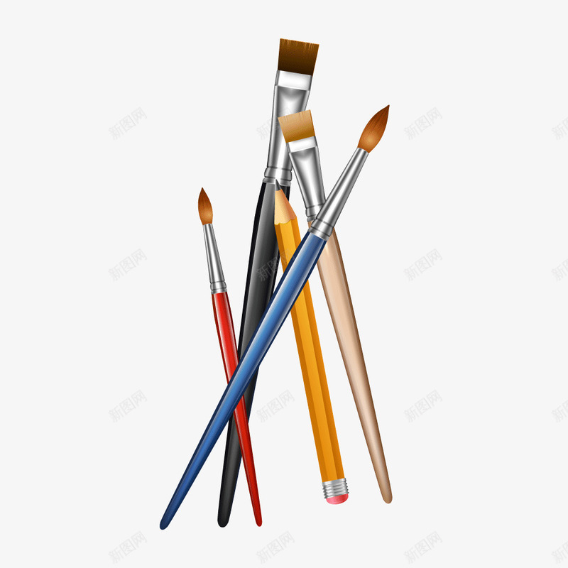 各种绘画笔毛刷毛笔png免抠素材_新图网 https://ixintu.com 各种 毛刷 毛笔 绘画笔