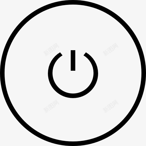 电源概述圆形按钮图标png_新图网 https://ixintu.com 功率 圆形轮廓 按钮 界面 符号 薄圆 轮廓