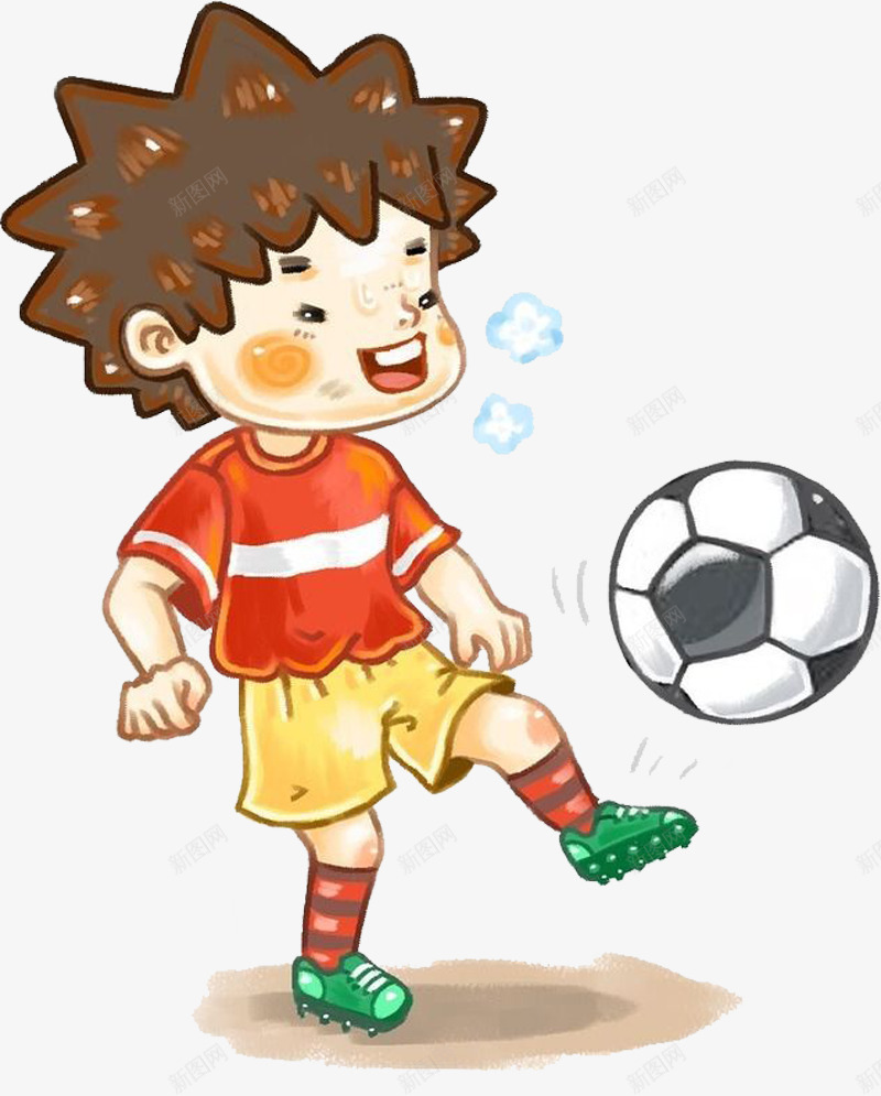 足球小子png免抠素材_新图网 https://ixintu.com 卡通小孩踢球 小孩踢球 手绘小孩踢球 男孩踢球 踢球 踢足球