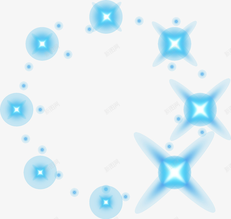 蓝色闪耀光辉png免抠素材_新图网 https://ixintu.com 光芒 光辉 免抠PNG 梦幻 清新 蓝色 闪耀