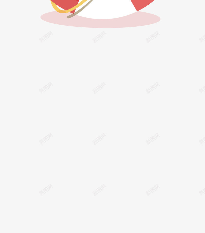 游泳圈红白条纹沙滩帽png免抠素材_新图网 https://ixintu.com 卡通手绘 沙滩帽 游泳圈 红白条纹