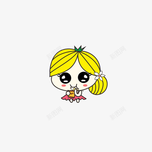 吃零食的女孩png免抠素材_新图网 https://ixintu.com 卡通女孩 可爱 吃零食 喜欢 孩子 小女孩