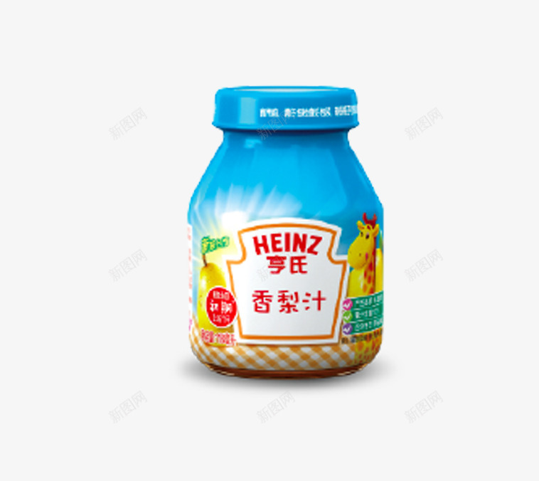 亨氏香梨汁png免抠素材_新图网 https://ixintu.com 亨氏婴儿辅食 婴儿水果汁 进口婴儿果汁