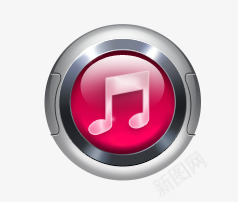 立体质感音乐乐符按钮png免抠素材_新图网 https://ixintu.com 乐符 按钮 立体 质感 音乐