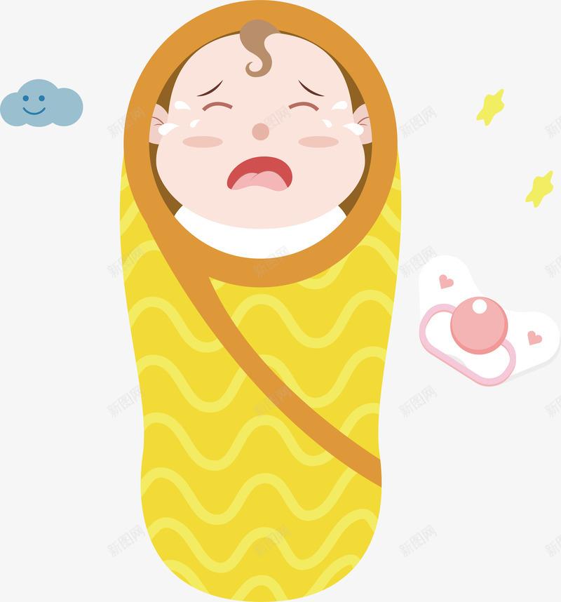 卡通可爱婴儿襁褓矢量图ai免抠素材_新图网 https://ixintu.com 人物 儿童 卖萌 卡通 可爱 妇幼 婴儿 婴儿襁褓 小孩 手绘 母婴 用品 萌 设计卡通 超可爱 矢量图