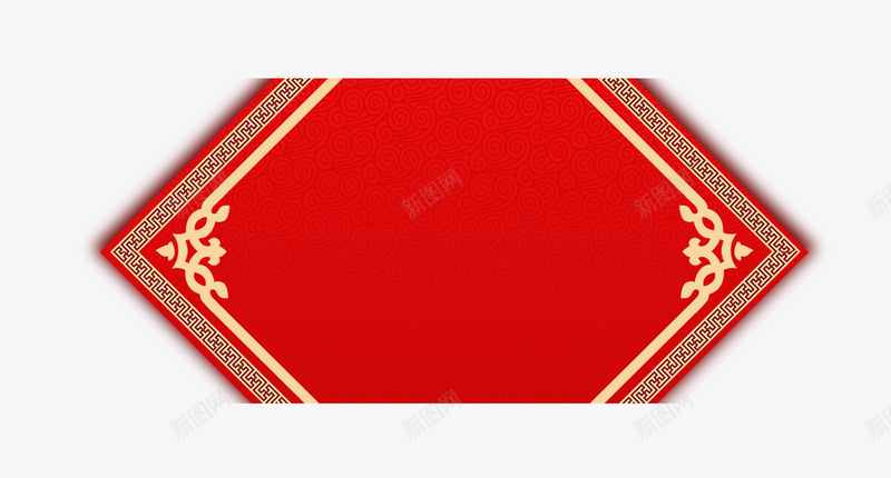 红色背景菱形空白板psd免抠素材_新图网 https://ixintu.com 空白板 红色背景 背景 花纹 菱形 装饰图案