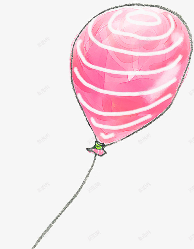 粉色条纹创意气球png免抠素材_新图网 https://ixintu.com 创意 条纹 气球 粉色 设计