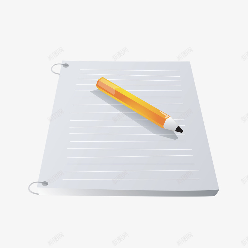 条纹纸和铅笔png免抠素材_新图网 https://ixintu.com 条纹纸 笔 纸张 铅笔