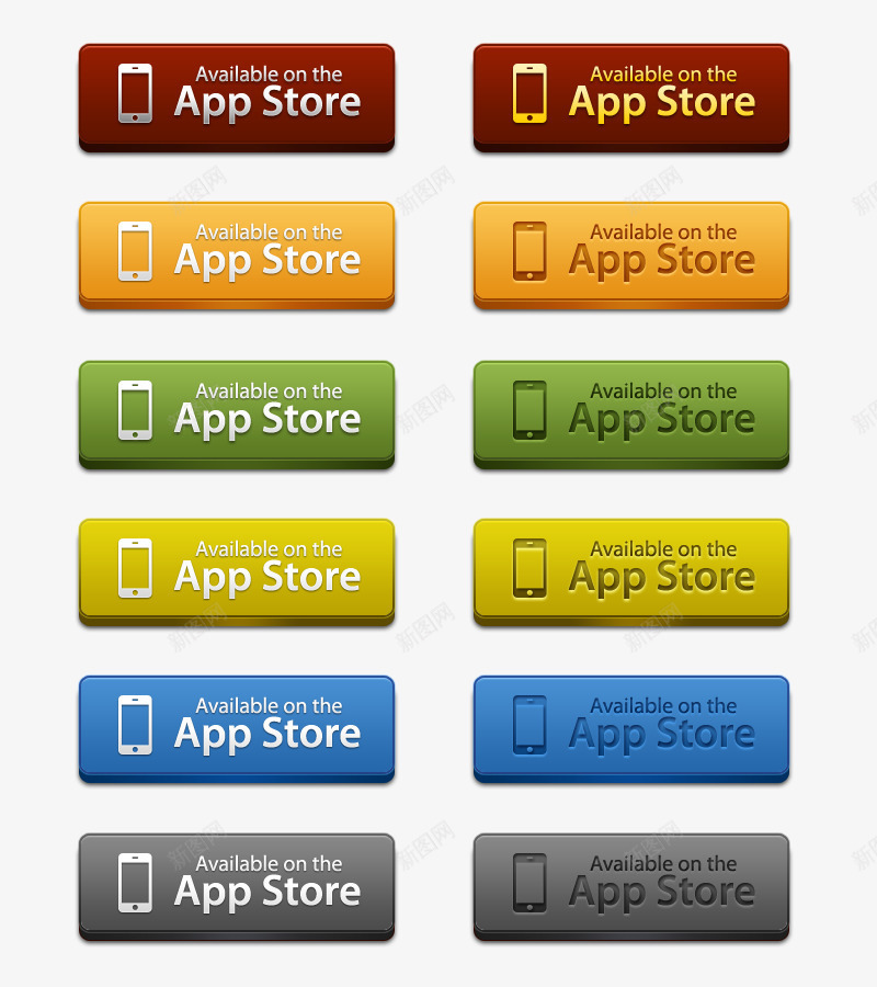 Appstore按钮png免抠素材_新图网 https://ixintu.com Appstore 彩色 按钮