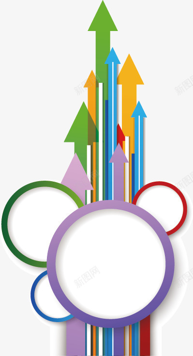 上升箭头与圆环矢量图ai免抠素材_新图网 https://ixintu.com 3D 三维 抽象 箭头 矢量图