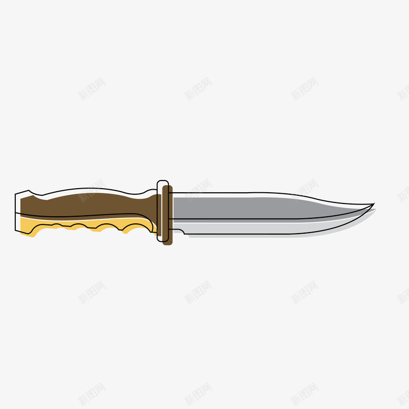 小刀案矢量图ai免抠素材_新图网 https://ixintu.com 军事 冷兵器 卡通 古代兵器 小刀 建军 建军节 战略 手拿小刀 手绘 武器 矢量图 线条 解放军武器 质感