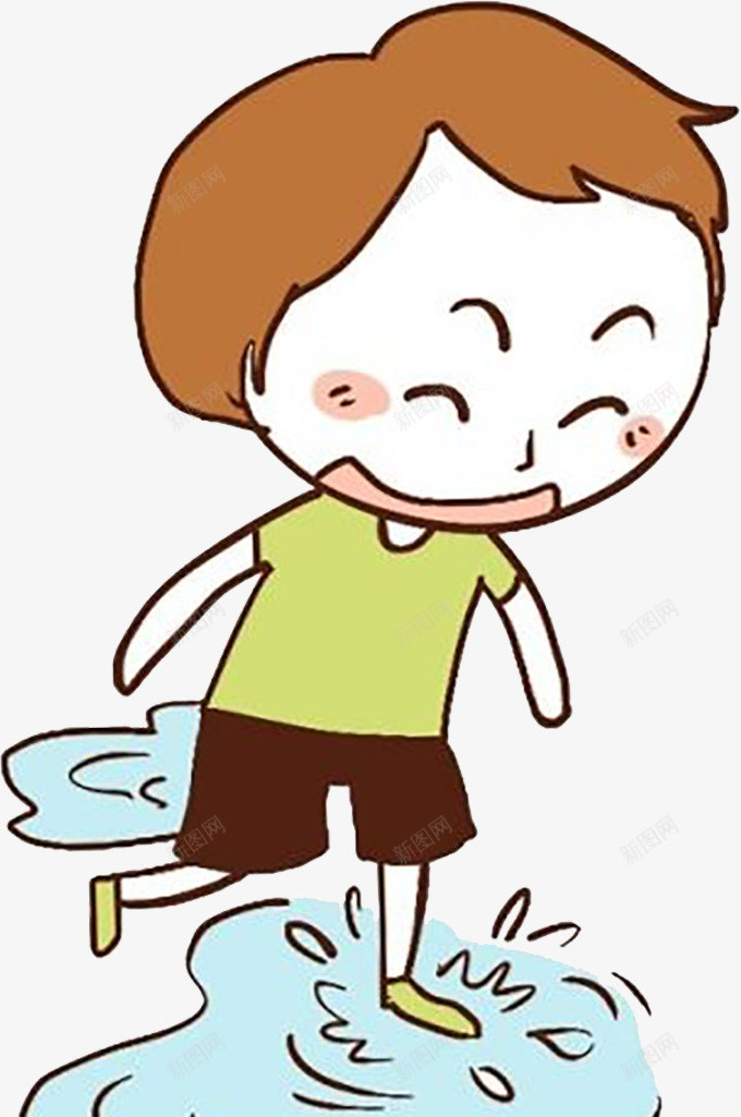 踩小水坑png免抠素材_新图网 https://ixintu.com 小孩踩水坑 小水坑 水坑 积水坑 踩水坑 踩水坑玩