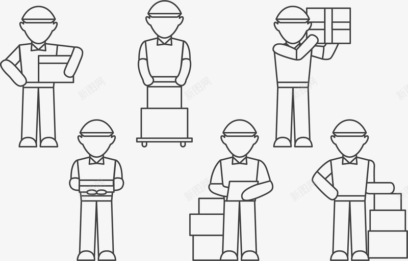 当日达快递小哥png免抠素材_新图网 https://ixintu.com 当日达 货物运输 运货小哥 运输 运送快递 送快递