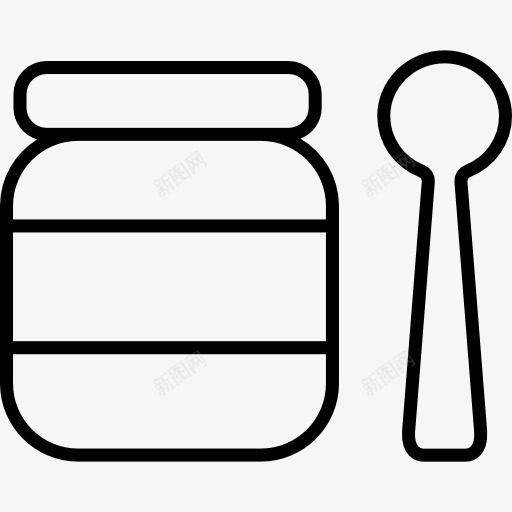 宝贝爸爸图标png_新图网 https://ixintu.com 儿童 勺子 吃 婴儿 孩子 罐子 食品