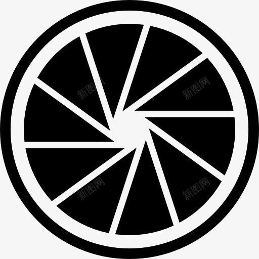 快门关闭图标png_新图网 https://ixintu.com 孔径 技术 摄影 照片 照相机 膜片