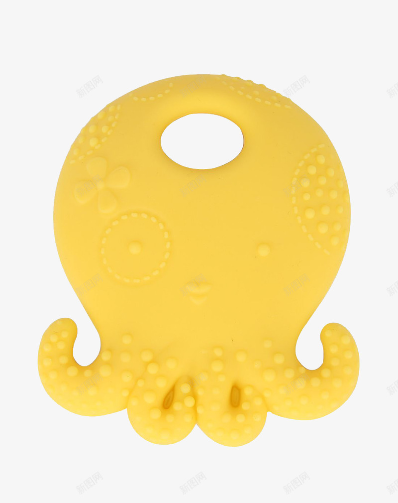 宝宝硅胶章鱼牙胶黄色png免抠素材_新图网 https://ixintu.com 产品实物 婴儿产品 宝宝硅胶 牙胶 章鱼 黄色