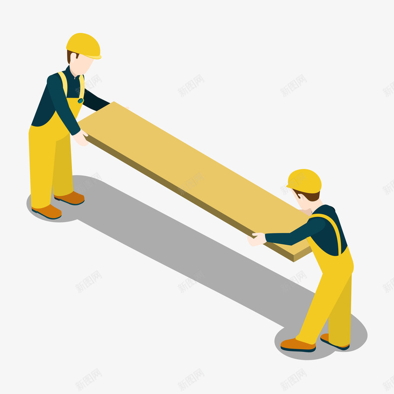 两个工人搬运货物矢量图ai免抠素材_新图网 https://ixintu.com 光泽 卡通 工人 工作 手绘 投影 立体 纹路 装饰 质感 阴影 矢量图