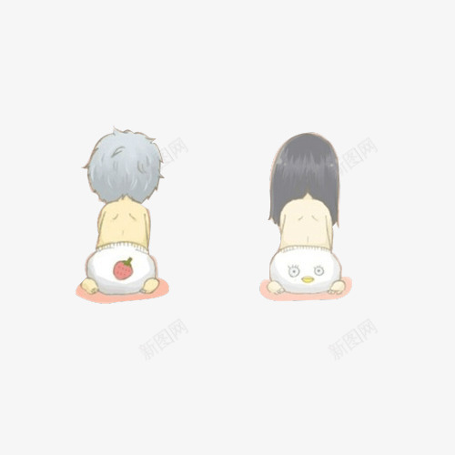 小男孩小女孩背影psd免抠素材_新图网 https://ixintu.com 卡通小孩背影 小女孩 小孩 小男孩 小男孩背影 背影