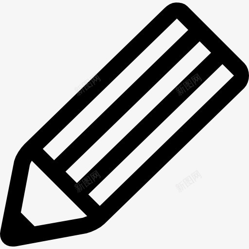 铅笔条纹工具概述在对角线位置图标png_新图网 https://ixintu.com 工具 工具和器具 斜 斜条纹 绘图工具 铅笔