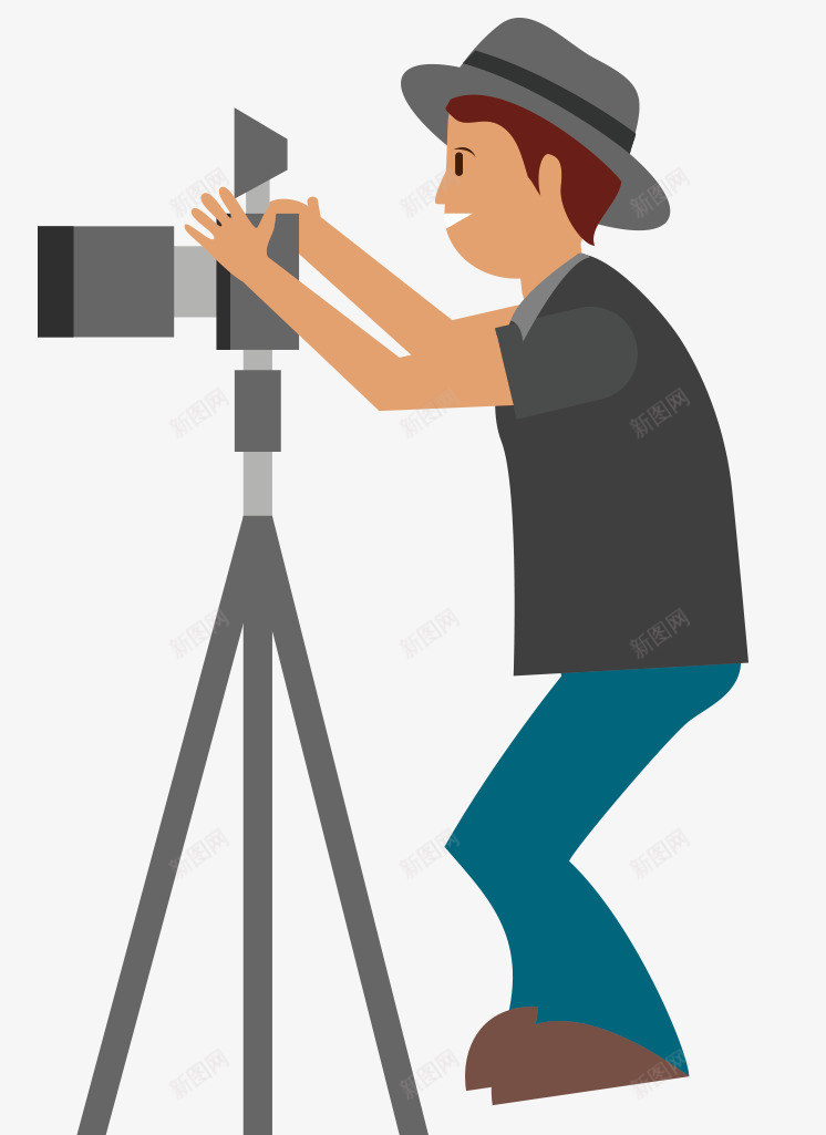 摄影爱好者卡通png免抠素材_新图网 https://ixintu.com Q版 免扣 卡通 摄影 爱好者