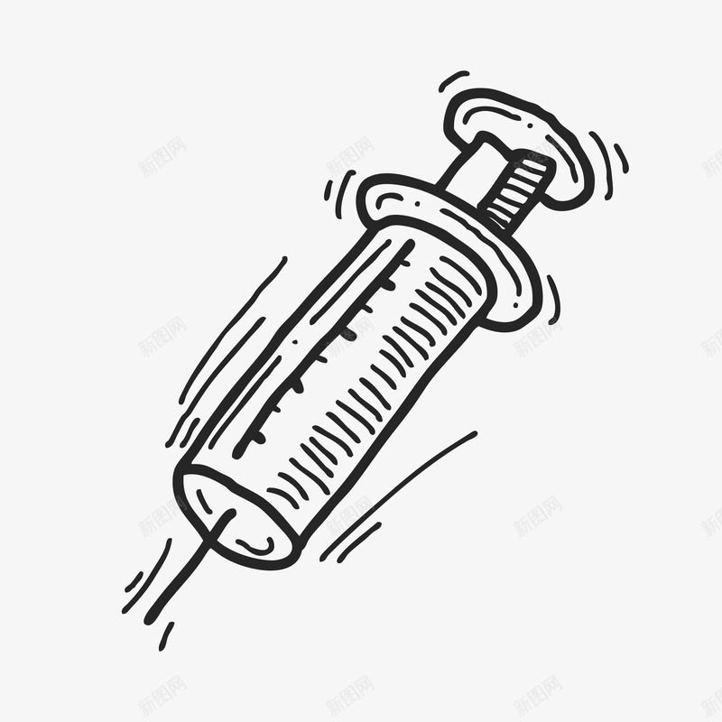 针管手绘装饰案矢量图ai免抠素材_新图网 https://ixintu.com 医生 医疗 卡通 手绘 渐变 生病 病人 纹理 纹路 线条 装饰 质感 针管 阴影 矢量图