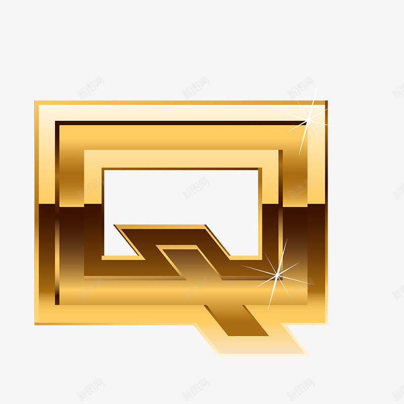 金色创意英文字母Qpng免抠素材_新图网 https://ixintu.com 光芒 创意 字母 手绘Q 英文 英语 金色的 闪亮