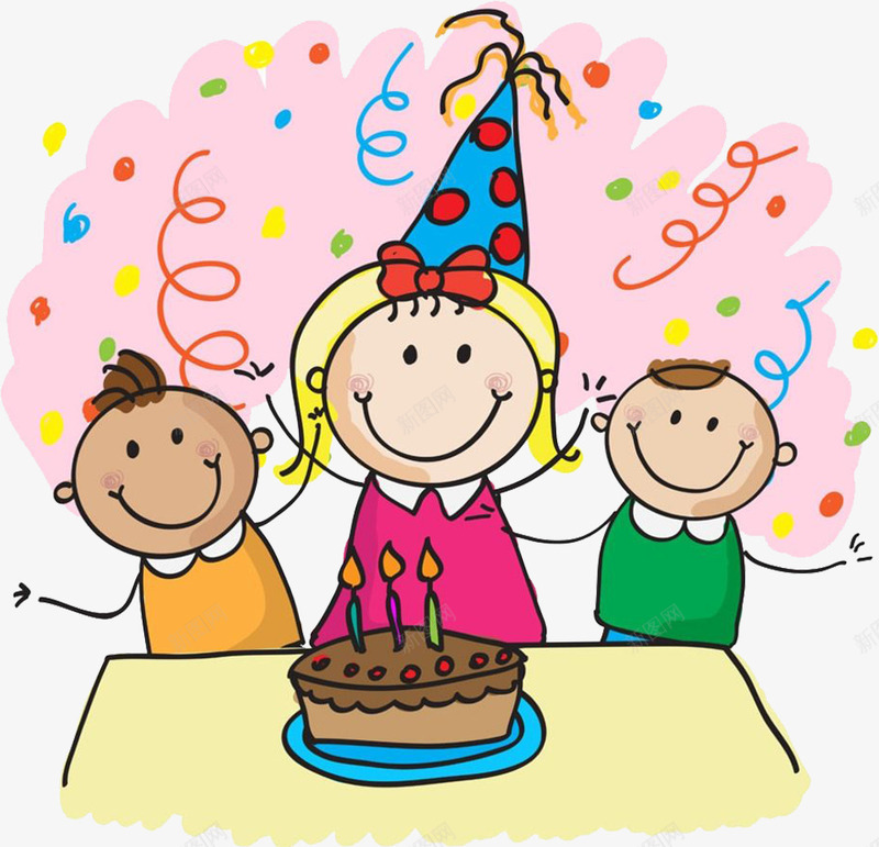 过生日开心的笑png免抠素材_新图网 https://ixintu.com 卡通小孩笑 图案 小孩笑 微笑的小朋友 手绘过生日