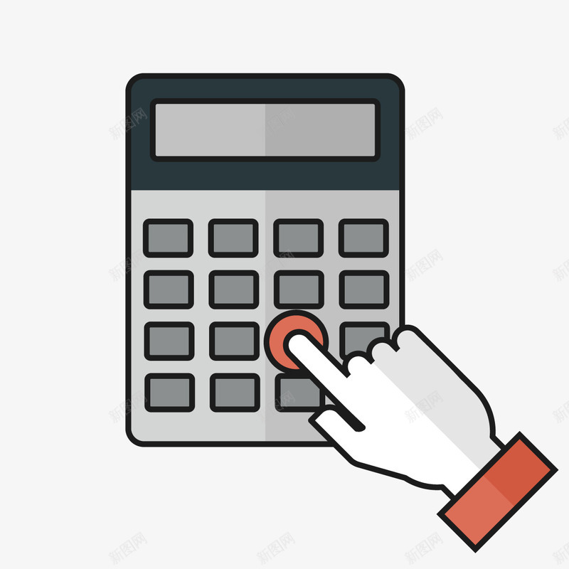 灰色计算机矢量图ai免抠素材_新图网 https://ixintu.com 商务 圆角 手指 手绘 按钮 灰色 点击 科技 矢量图