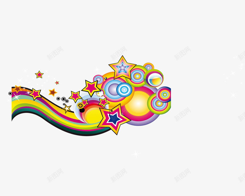 手绘音乐节png免抠素材_新图网 https://ixintu.com 圆环 手绘 星星 音乐节