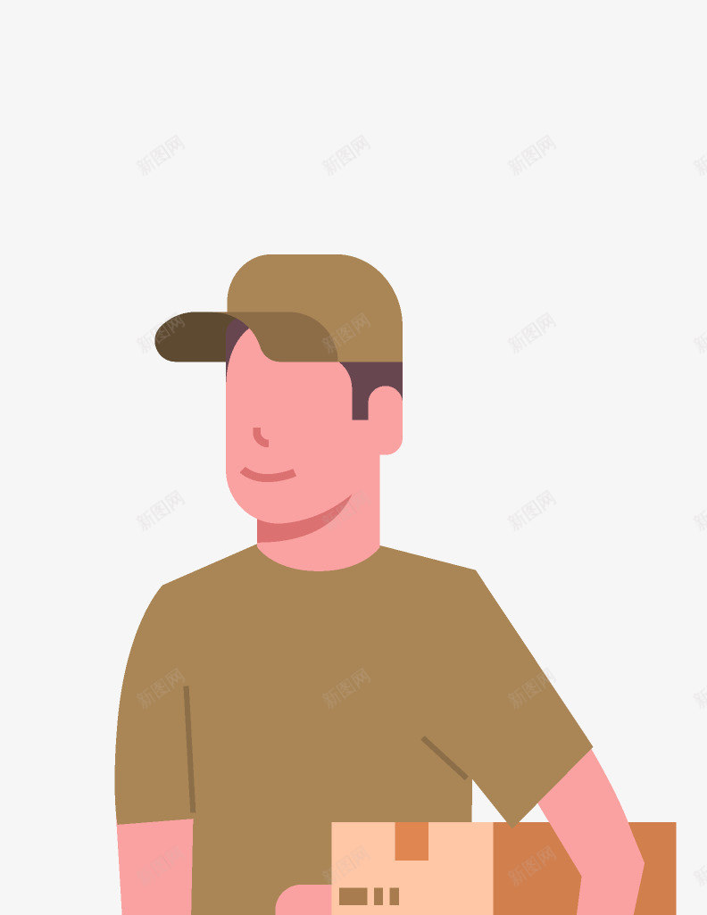 抱着箱子的卡通快递员png免抠素材_新图网 https://ixintu.com 包裹 卡通 快递 快递员 手绘图 纸箱 送快递